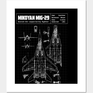 MIG 29 SCHEMATIC Posters and Art